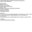 2000/08-2002/08 Toyota Land Cruiser 90 J9 3.0 D-4D 4WD Hydraulisches Servolenkgetriebe 44200-60022 44250-60020