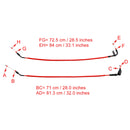 2011-2023 Suzuki GSXR600 GSXR750 plynový vodič vlakem červené