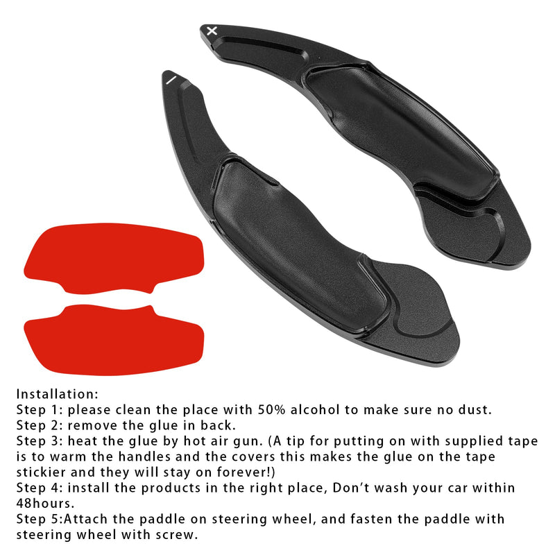 Lenkrad-Schaltwippen-Verlängerung für Volvo XC60 XC90, Aluminium