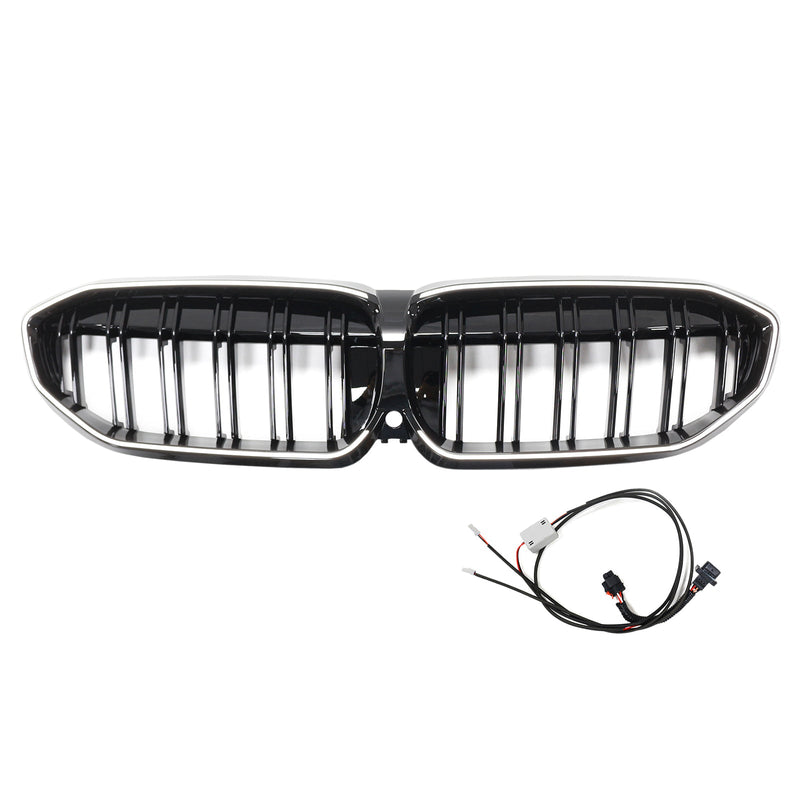 2019–2022 BMW 3 Series G20 DoubleLame Renal Grille, negro, 51138072085