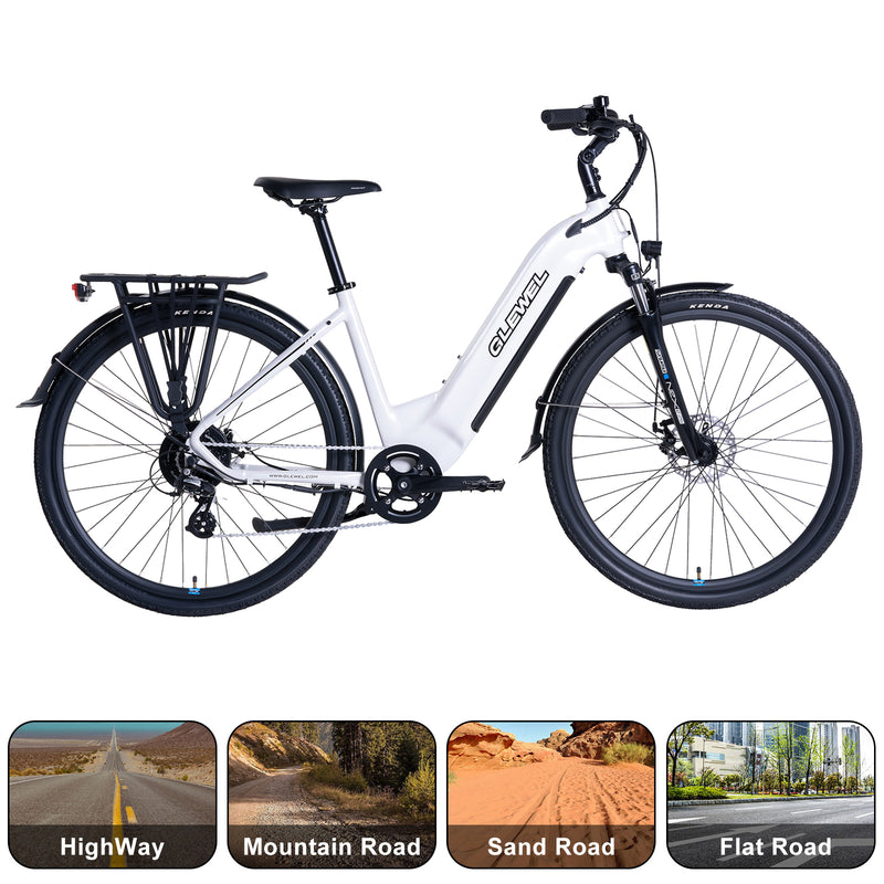 700C*45C 36V 16,5AH 250W 8-växlad elcykel E-cykel aluminium