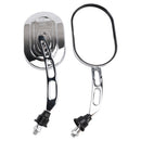 Paar verchromte Spiegel, links und rechts, 10 mm, für Motorrad-Chopper