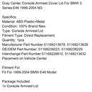 Grau Center Console Armlehne Abdeckung Deckel Für BMW 3 Serie E46 1999-2004 M3