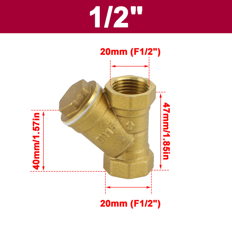 1/2" Npt Messing Y Sieb Für Feueralarm Linien Und Sanitär