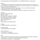 BMW Z4 E89 N52 2.3i Automatisches Hinterachsdifferential 33107576668 Übersetzungsverhältnis 3,73