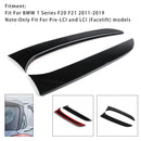 2012–2019 BMW 1 Series F20 F21 schwarz glänzend Paar Heckscheibe Seitenflügel Spoiler