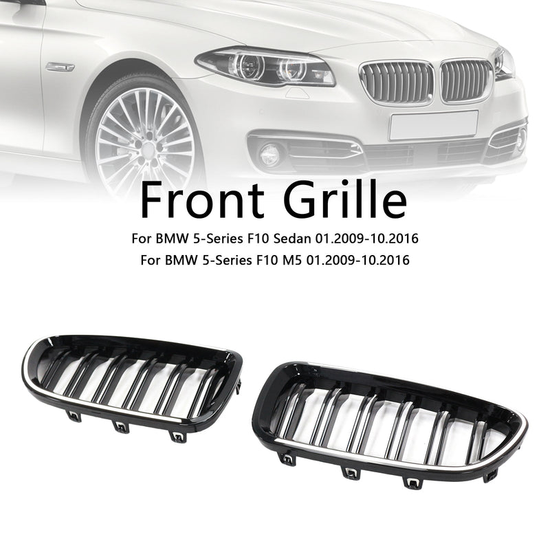 11.2009-02.2017 BMW 5 -sarja F11 Touring Munuaisten ritiläpuskuri Grille Black kiiltävä 51137203203 51137203204