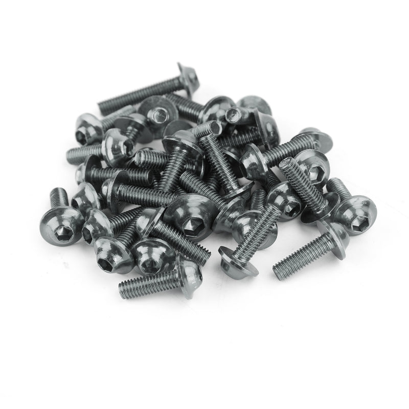 158 deler - kledningsskrue i titan aluminium M5/M6 skruesett