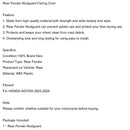 2022-2024 HONDA ADV350 Zadní blatník, Obložení blatníku