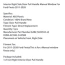 2011-2020 Ford Fiesta Interior Right Side Door Pull Handle Manual Window