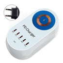 140W PD Multi-Port-Ladegerät Magnetisches kabelloses Schnellladen PD100W Laptop-Handy-Ladegerät EU-Stecker
