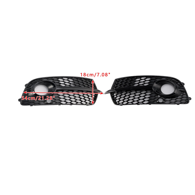Frontstoßstange Nebelscheinwerfer Grill Grille Fit Audi Q5 S-Line SQ5 2013-2017 Schwarz