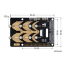 Raspberry Pi 5 PCIe Dwukanałowa płytka obrotowa z protokołem NVME Podwójny dysk twardy M.2