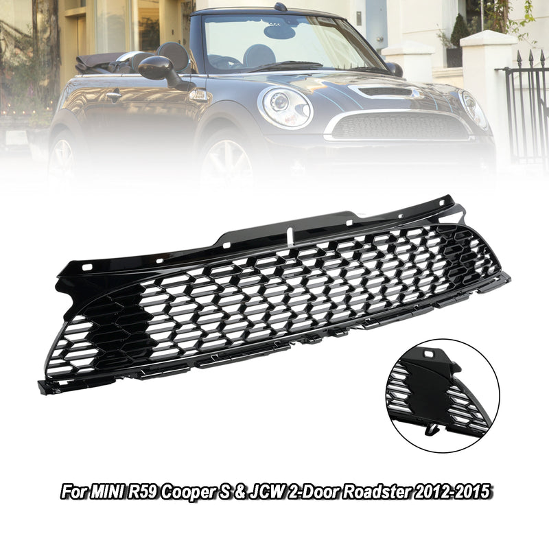 2007-2013 Mini R56 Cooper S i JCW 3-drzwiowy hatchback czarny błyszczący grill przedniego zderzaka