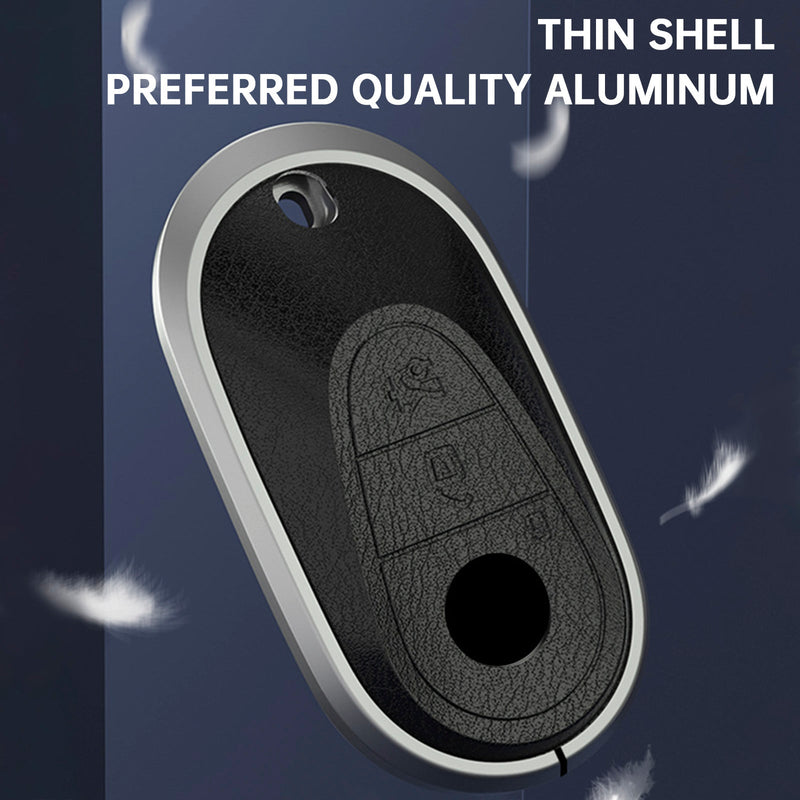 Benz GLC GLK CLS GLA CLA AMG Legierung Aluminium TPU Autoschlüssel Braun Hülle Cover