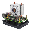 Conjunto de ventilador de torre vertical para Raspberry Pi 5 com caixa cooler de tela OLED de 0,96 polegadas