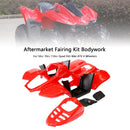 Kit de guardabarros de carenado de plástico para 50cc 70cc 110cc Dinosaur Quad Dirt Bike ATV rojo