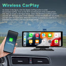10,26"" Tragbares Bluetooth-Autonavigationssystem, kabelloses Carplay, großer HD-Touchscreen