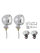 Motorcycle Beam Headlight Fog Lamp Custom Chrome