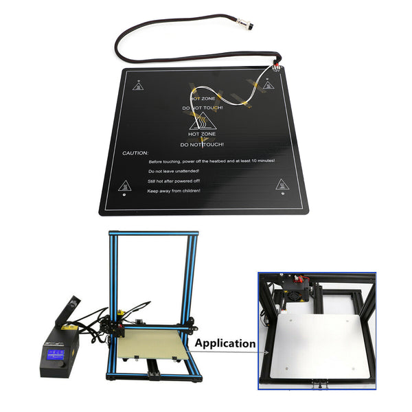 330x330x3mm Łóżko grzewcze Podgrzewane aluminium do drukarki 3D CR-10 CR-10S i kabla