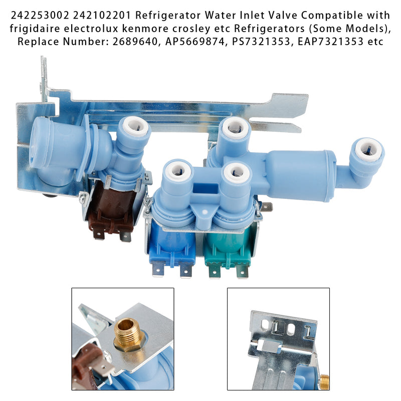 242253002 Refrigerator Ice Maker Water Inlet Valve For frigidaire/electrolux