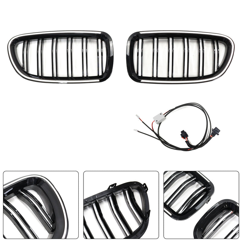 11.2009-02.2017 BMW 5 -sarja F11 Touring Munuaisten ritiläpuskuri Grille Black kiiltävä 51137203203 51137203204