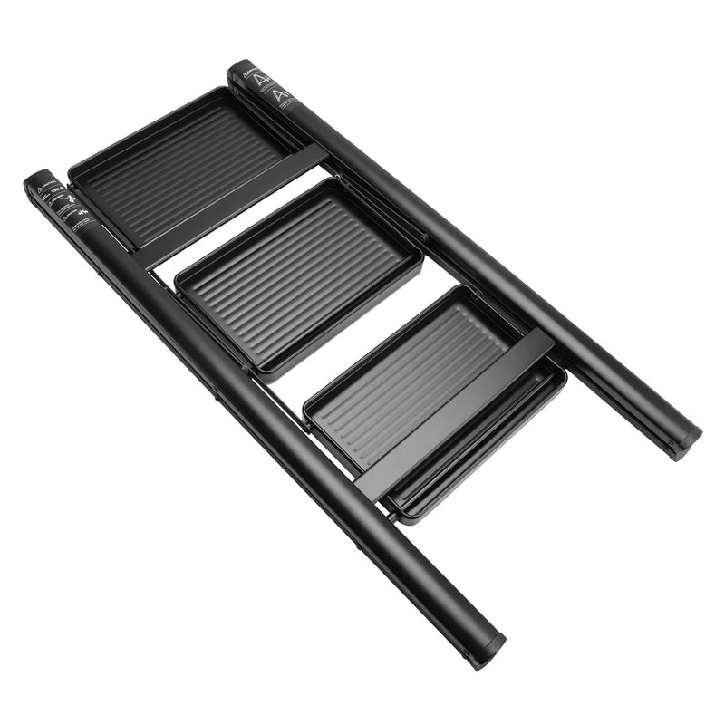 Step Ladder 3-tasoiset taitettavat alumiiniset leveät ja kevyet kompaktit tikkaat