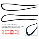 1988-1991 HONDA CR-X CRX EF8 2-teilige Fensterglasleiste rechts &amp; links 73810-SH2-003 73860SH2003