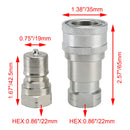 3/8" NPT ISO 7241-B Quick Disconnect Hydraulic Couplings / Couplers