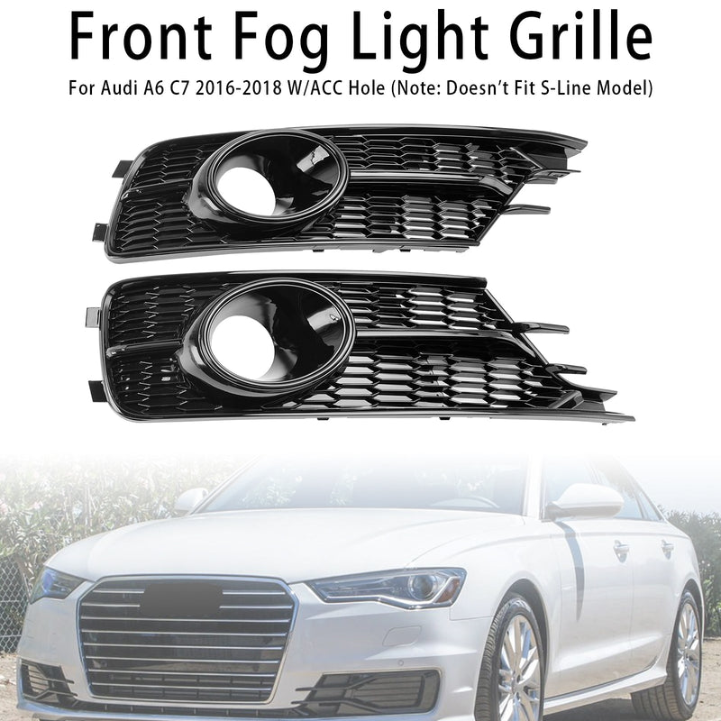 2016-2018 Audi A6 C7 ACC Hole Pair Mřížka spodního nárazníku 4G0807647A
