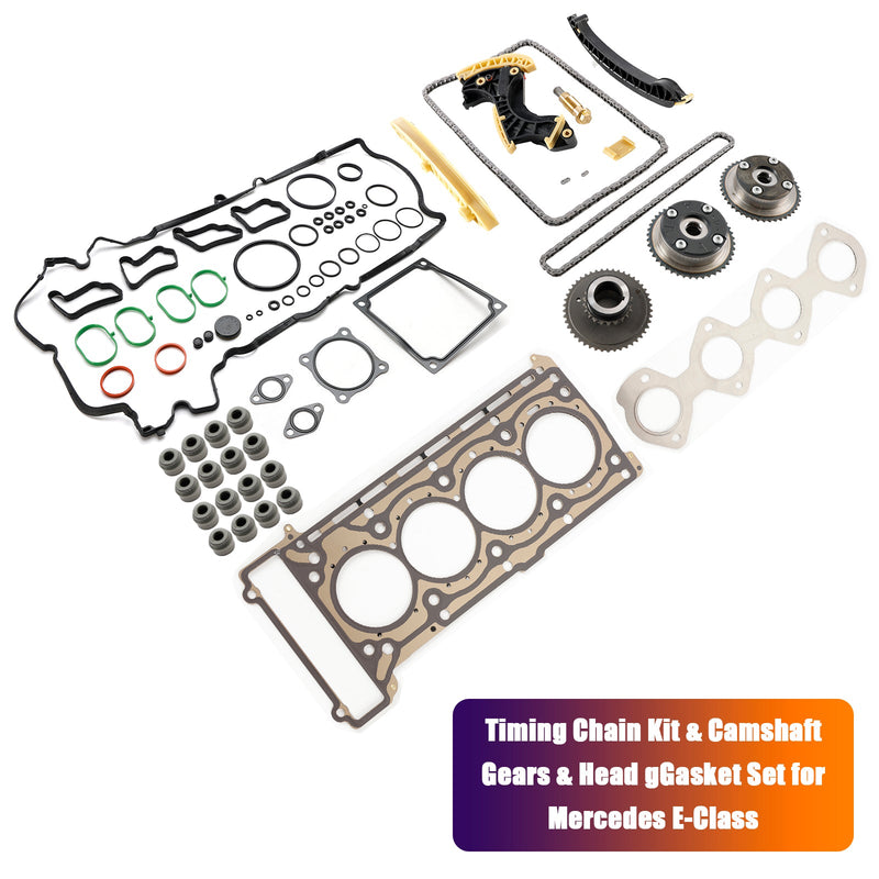 2003/07-2007/02 Mercedes-Benz C-klasseW203 C 200 CGI COMPRESSOR TIMING CHAINS SET &amp; CAMSHAFT SPROCKETS &amp; HEAD GASKET SET 2710500647