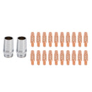 20 X Kontaktspitzen 2 X Düse 186405 Für Miller Spoolmate 100/185/3035 Spool Gun