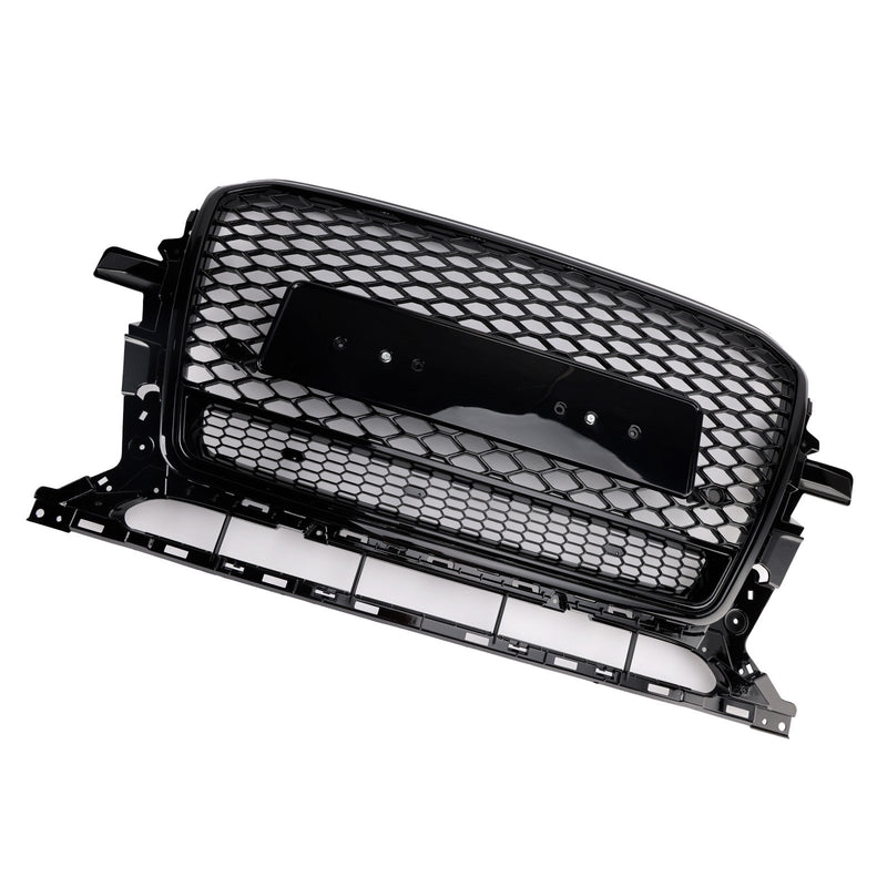 Schwarz glänzend Front Honeycomb Stoßstangengrill Grill Fit Audi Q5 2013-2017