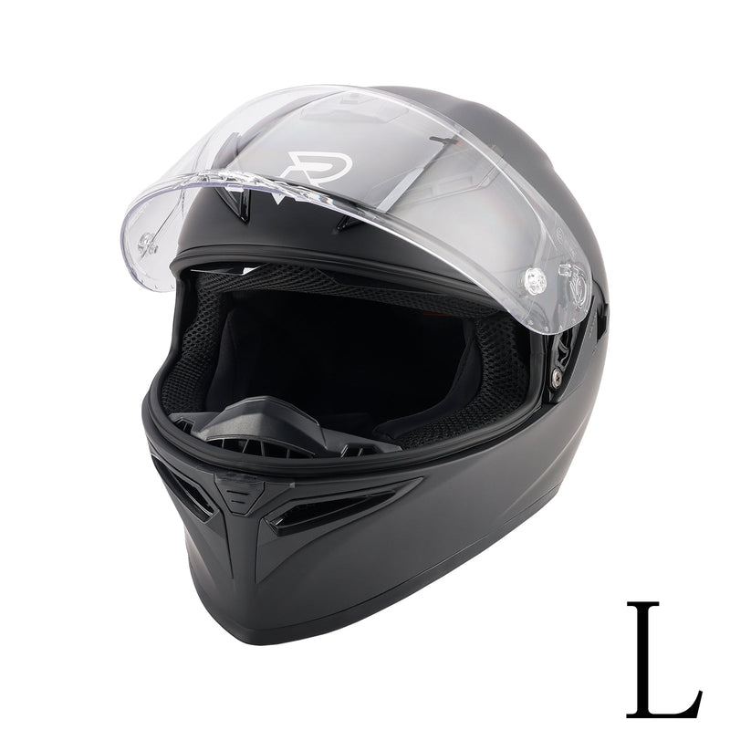 Dot motorcykelhjälm för vuxna, gata, integrerad hjälm, orange, matt svart