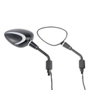 Black LED Turn Signal Mirror Pair 10mm Right-hand threading For Piaggio Vespa