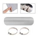 Stahl Auspuff Schalldämpfer Rohr Wärme Deflektor Abdeckung Chromeb Für Motorrad Roller BlackD