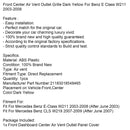 Vorne Mitte Air Vent Outlet Grille Dark Gelb Für Benz E Klasse W211 2003-2008