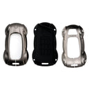 Autoschlüsselhülle aus Leder, Zinklegierung, Grau, für Lexus ES260h/RX350h/LS500h