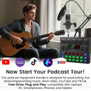 V8s lydkort live lydkort sæt til podcast optagelse, sang, streaming og spil