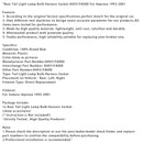 1993–2001 Subaru Impreza Rücklicht Lampe Glühbirne Kabelbaum Sockel 84931FA000