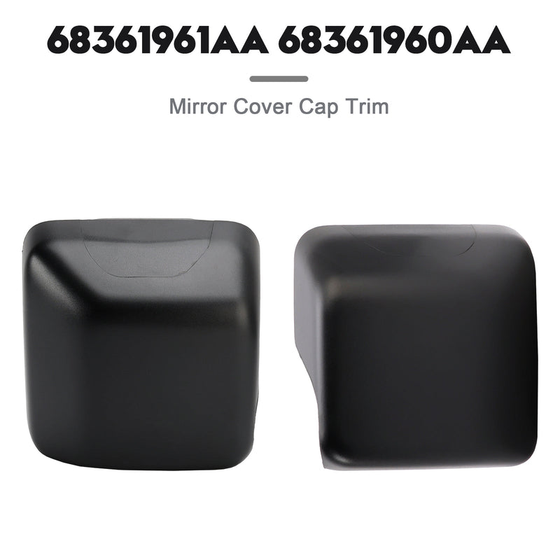 Par Mirror Cover Cap Trim Højre passager til Jeep Wrangler JL 2018-2023