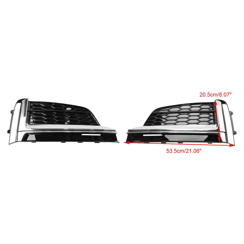 2 STÜCKE Frontstoßstange Nebelscheinwerfer Kühlergrill Abdeckung Trim Fit Audi S5 A5 S-Linie 2018-2019