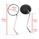 Par runde speil, svart, for Piaggio Vespa scooter/moped, 8 mm, universell passform