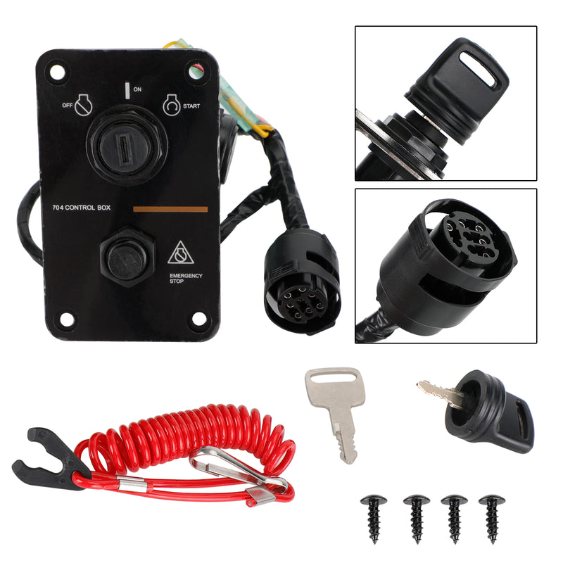 Painel de montagem de interruptor de chave de motor único para Yamaha 704-82570-08-00