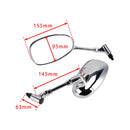 Satz mit 2 verchromten Rückspiegeln für Honda VTX1300S 2003-2007 VTX1800C 2002-2006