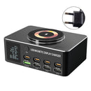 140W Schnellladegerät Intelligente Digitalanzeige PD100W Handy Notebook Magnetisches kabelloses Laden Multi-Port USB-Ladegerät EU-Stecker