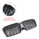 2022+ BMW IX3 G08 LCI grade frontal em forma de rim com ripas duplas em preto brilhante