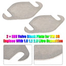 2 × AGR-Ventil-Blindplatte für VW CR-Motoren mit 1,6 1,2 2,0 Liter Hubraum