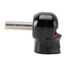 4x Motorrad Fahrrad Kunststoff Schwarz Schädel Nummernschild Bolzen Auf Schraube Auf Rahmen Mutter