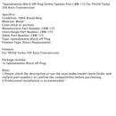 Tacho Block Off Connector Delete Speedo -port för Th350 350 bilöverföring